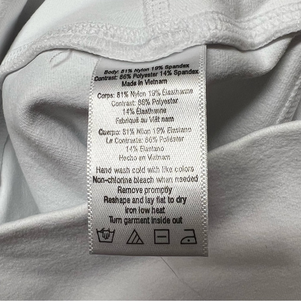 Alo White Moto Leggings Size Medium - Picture 6 of 6